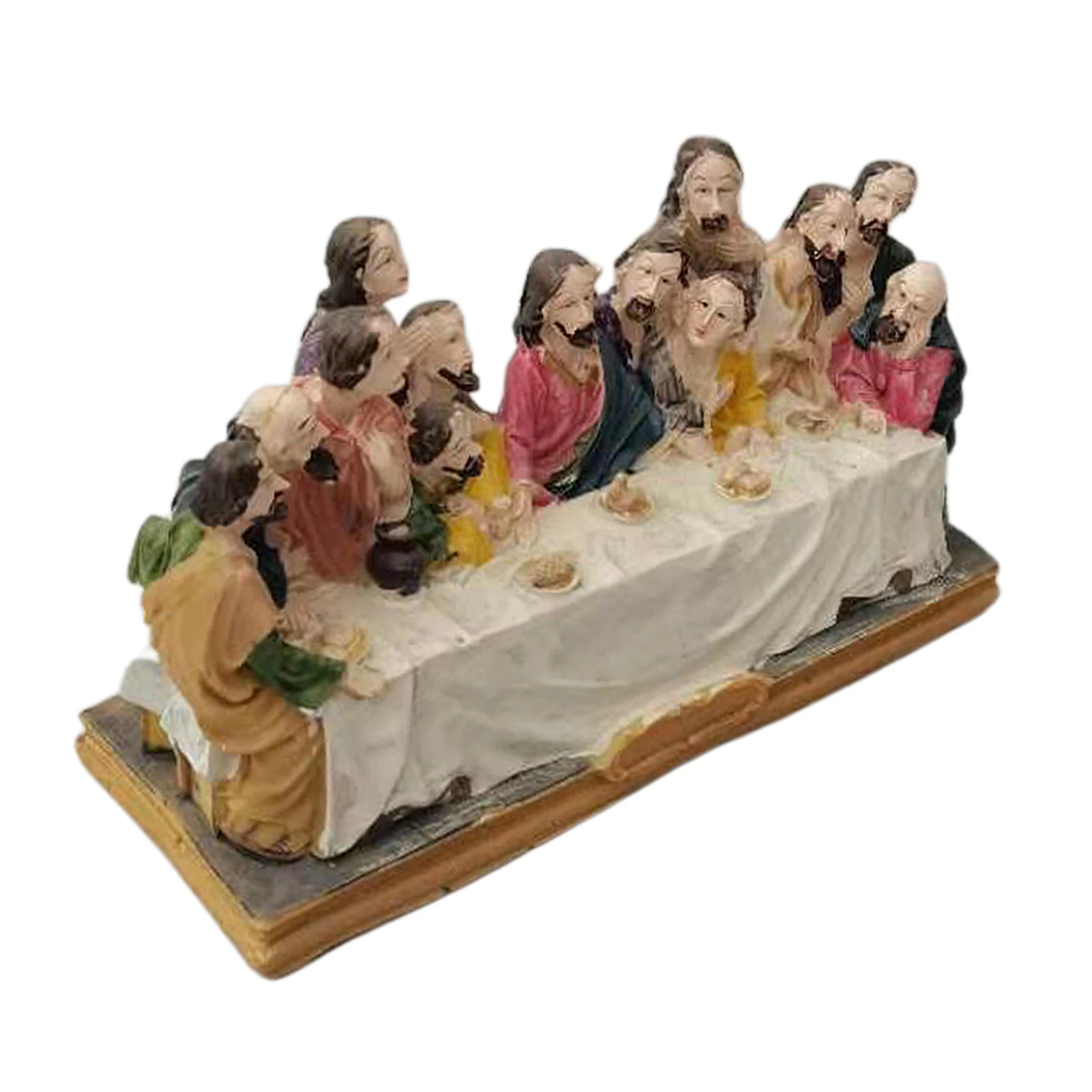 The Last Supper Jesus and his 12 Apostles Disciples - Resin Statue Figurine