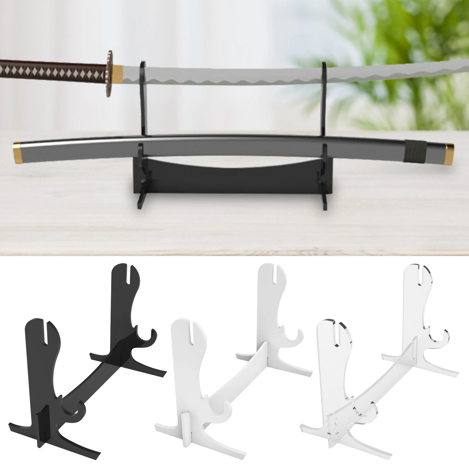 Sword Stand Samurai Sword Acrylic Dispaly Holder For Home Decor Sword God Competition Samurai Saber Display Stand