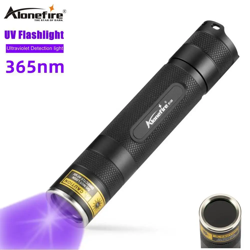 Alonefire SV28 10W UV 365nm flashlight Fluorescent agent detection Ultraviolet flashlight for Pet Stains Marker Detector Scorpio