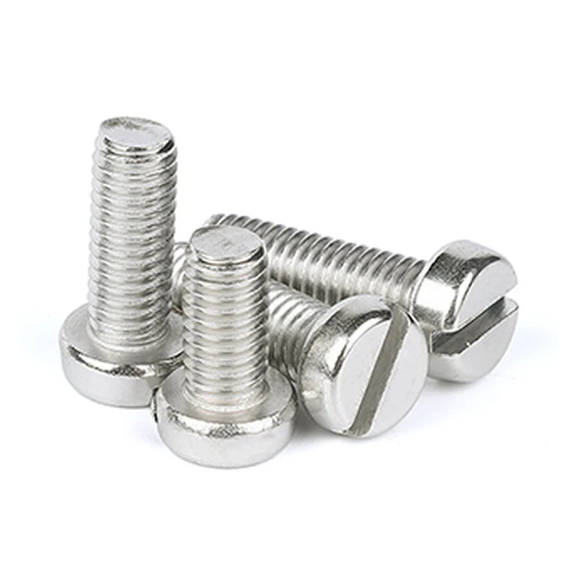 10pcs/lot M1.6 M2 M2.5 M3 M4 M5 M6 304 A2-70 stainless steel GB65 Slotted Cap Head Slot Column Round Cheese Head Screw Bolt