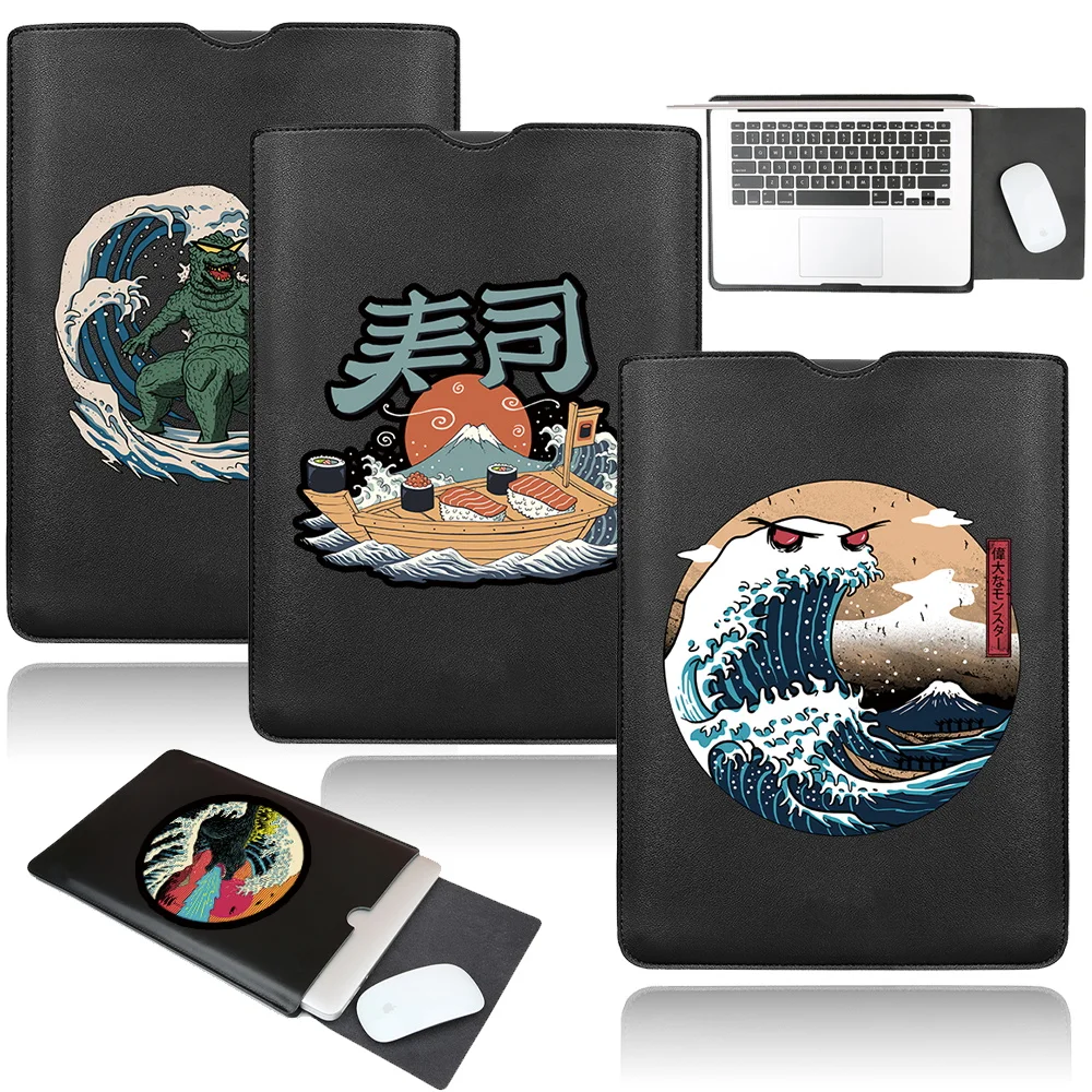 

For Macbook Air Pro 13 Huawei Dell Acer HP Laptop Bag Pu Leather Waterproof Sleeve Bag for 12 13.3 14 15 Inch Notebook Case