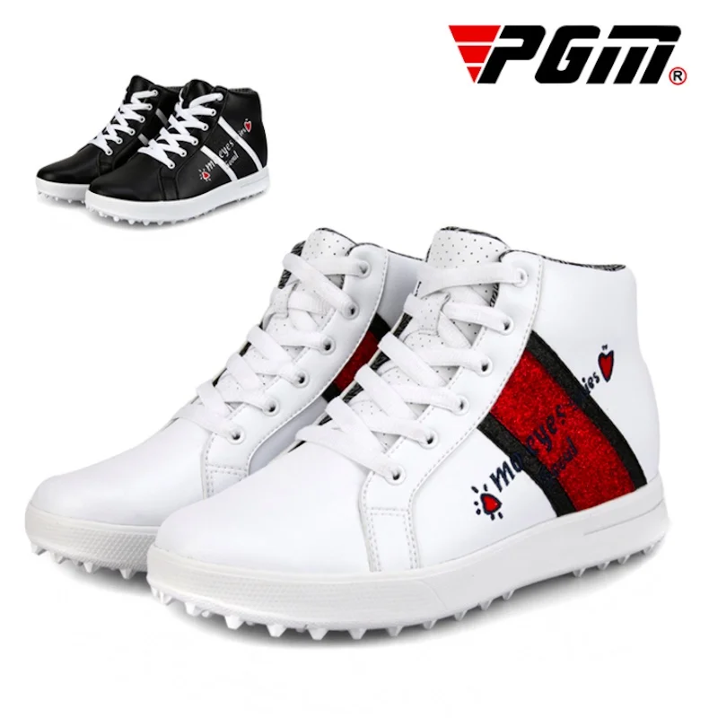 PGM Golf zapatos altos antideslizantes impermeables moda deportiva señora zapatillas altas cordones transpirables antideslizantes XZ120 al por mayor