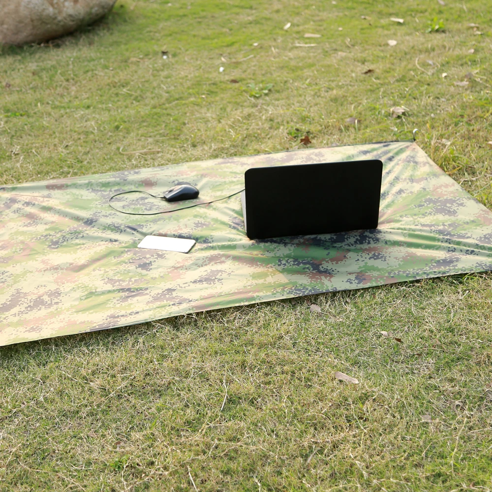 Foldable Outdoor Tarp Camping Survival Tent Mat Sun Shelter Multifunctional Waterproof Beach Awning Beach Rain Shelter