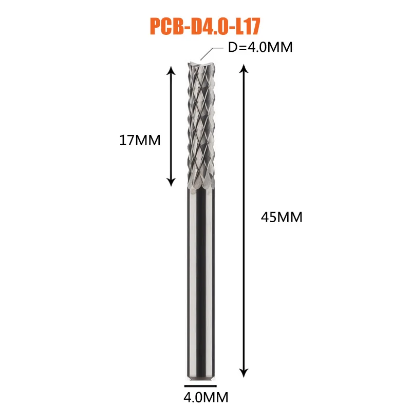 Vhm Maïs Frees Frees Bits 3.1mm, 4mm, 6mm, 8mm PCB Frees CNC Snijden Frezen