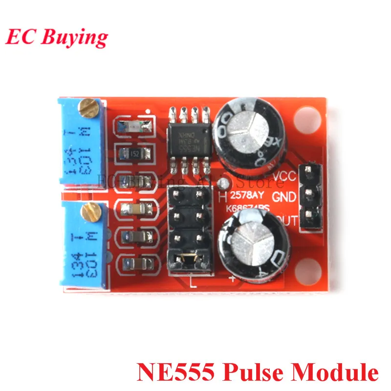 5Pcs/1pc NE555 Pulse Frequency Duty Cycle Adjustable Module Square/Rectangular Wave Signal Generator 5V-12V Stepper Motor Driver