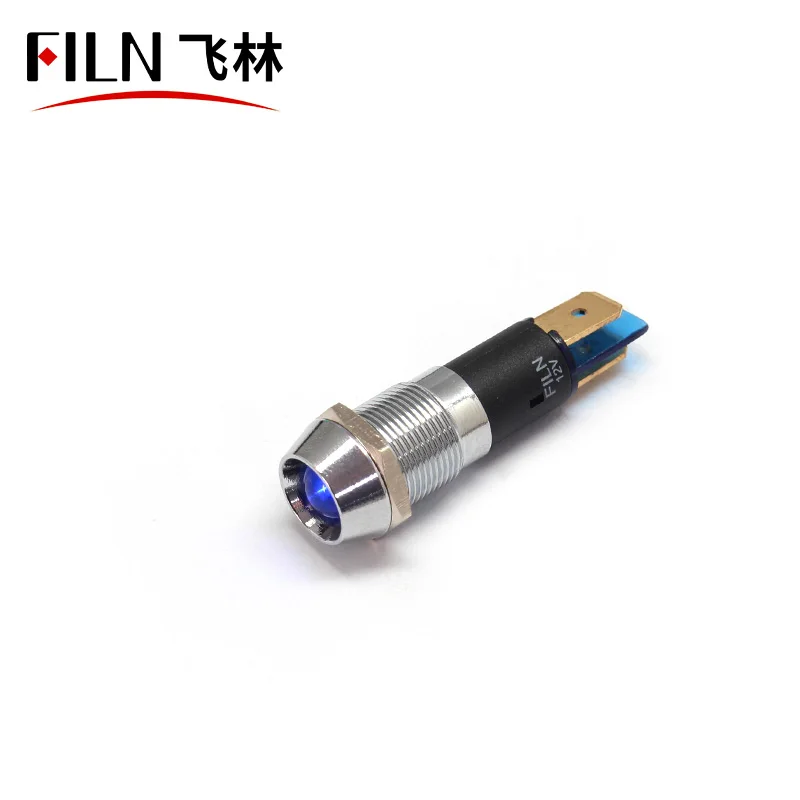 FILN 금속 오목 머리 고품질 표시 등 12v 24v 110v 220v led 16mm LED 파일럿 램프 와이어없이