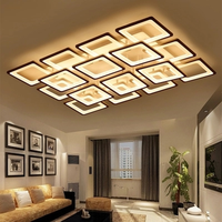 Rectangle Remote control living room bedroom modern led ceiling lights luminarias para sala dimming led ceiling lamp