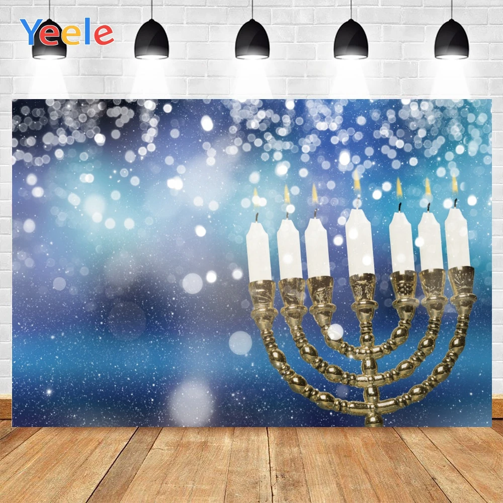 Yeele Happy  Judaism New Year Hanukkah Virtual Focus Spot Background Photophone Baby Photo Studio for Decoration Customized Size