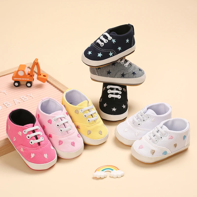 Baby Girl / Boy Shoes Multicolor Embroidered Soft Shoes Prewalker Walking Toddler Kids Shoes First Walker  Rubber sole anti-skid