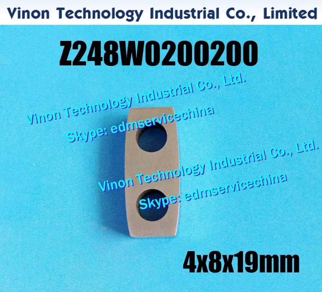 Z248W0200200 edm Power Feed Contact MA004 4x8x19mm, Z248W0/200200 Upper & Lower Energizing Plate A004 for Makino EU64,U32K,U53K