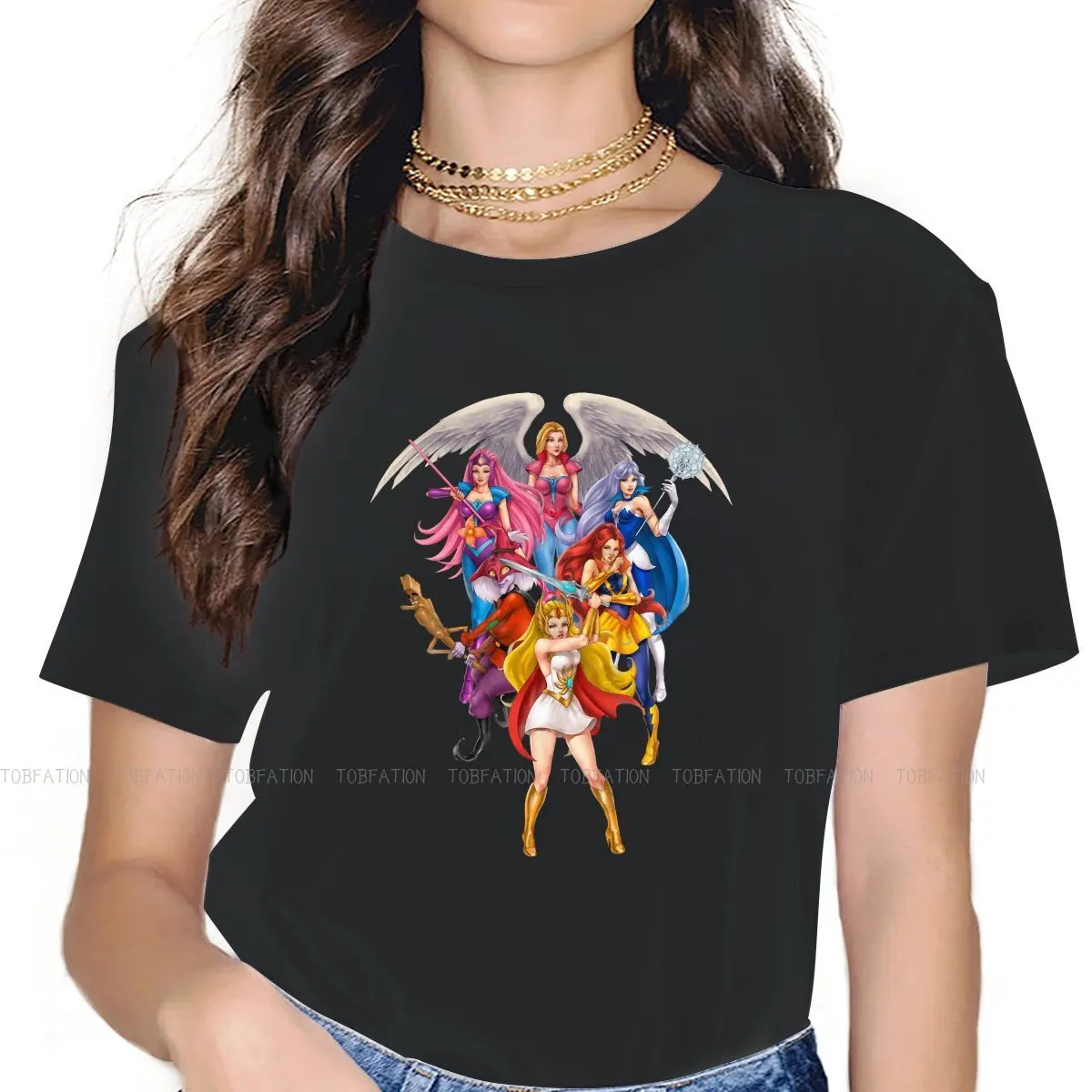 Special 4XL 5XL TShirt She Ra Princess of Power Filmation Anime Fabric Classic T Shirt Girl Tops Individuality Fluffy