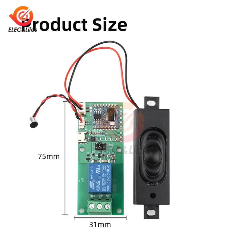 HLK-V20 Intelligent Voice Recognition Control Module IIC I2C UART SPI PWM Wireless Intelligent Controller Wake-up Words