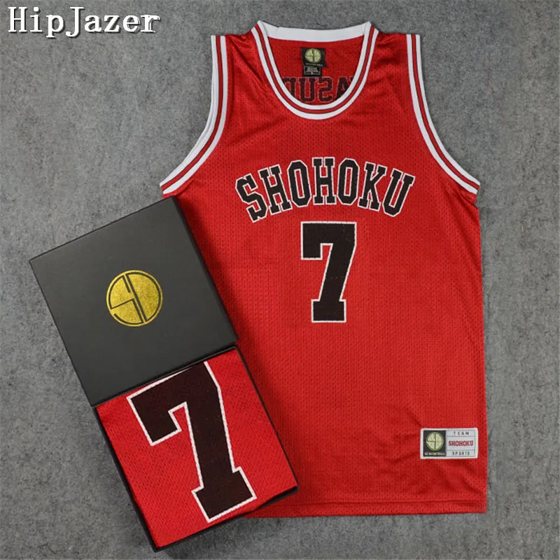 HipJazer 7#AKAGI Shohoku 6#YASUDA 8# SHIOZAKI 9#KAKUTA 13#SASAOKA 15#KUWATE Basketball Jersey Sport Basketball jerseys
