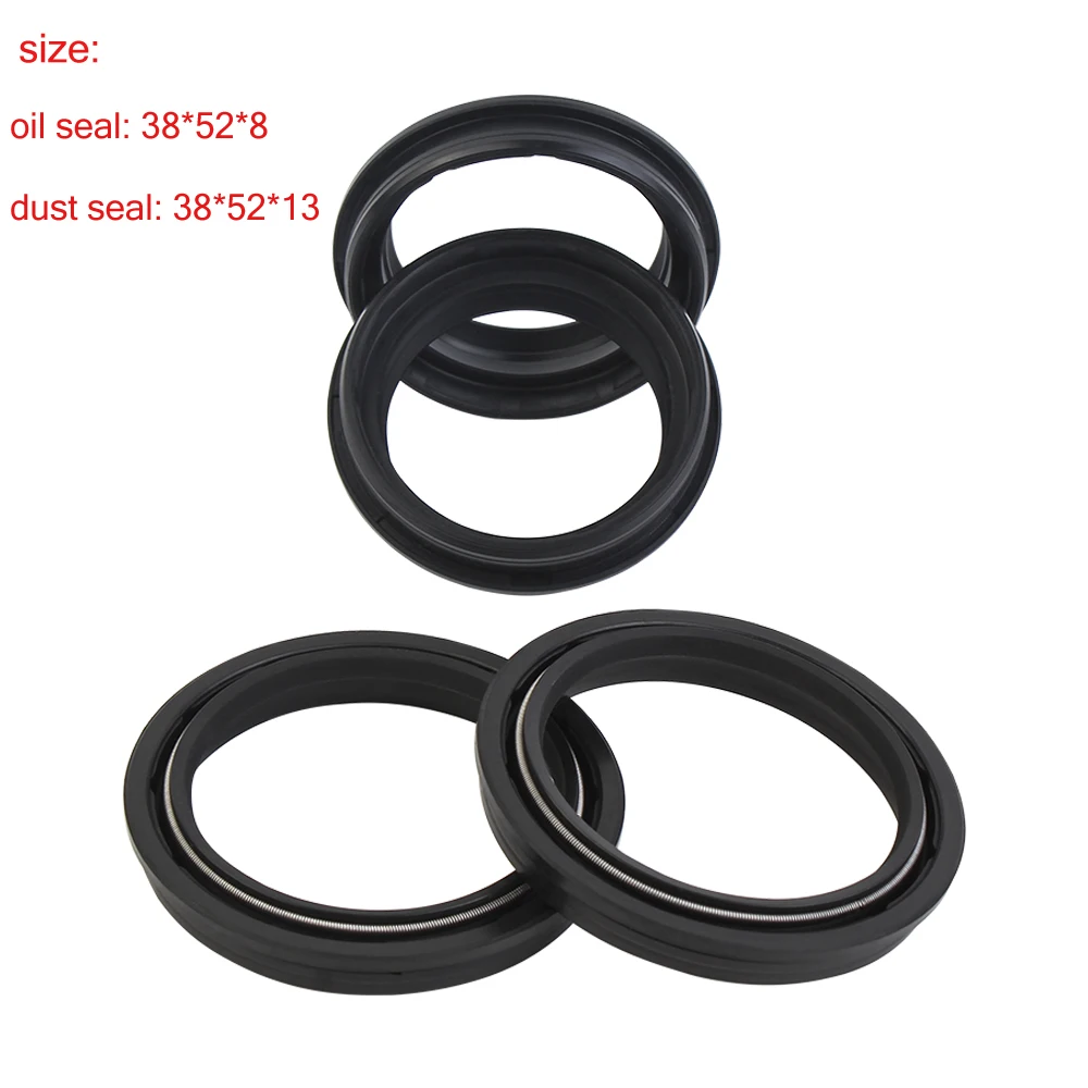 38*52*8 38*52*13 Motorcycle Front Fork Damper Oil Dust Seal For HARLEY DYNA Low Rider FXDL Super Glide FXD Sport FXDX Custom