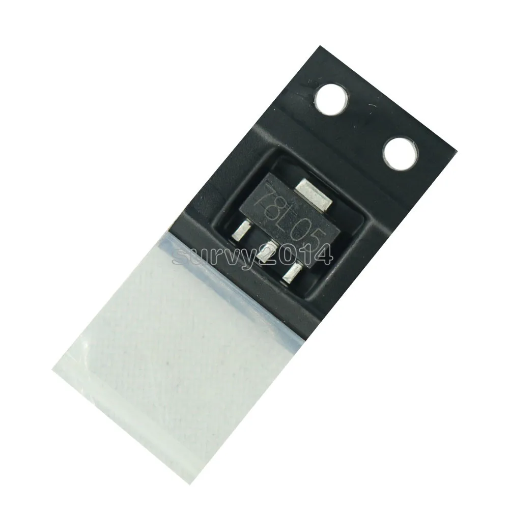 10pcs 78L05 SOT89 SOT-89 SOT SMD 5V three-terminal regulator patch transistor