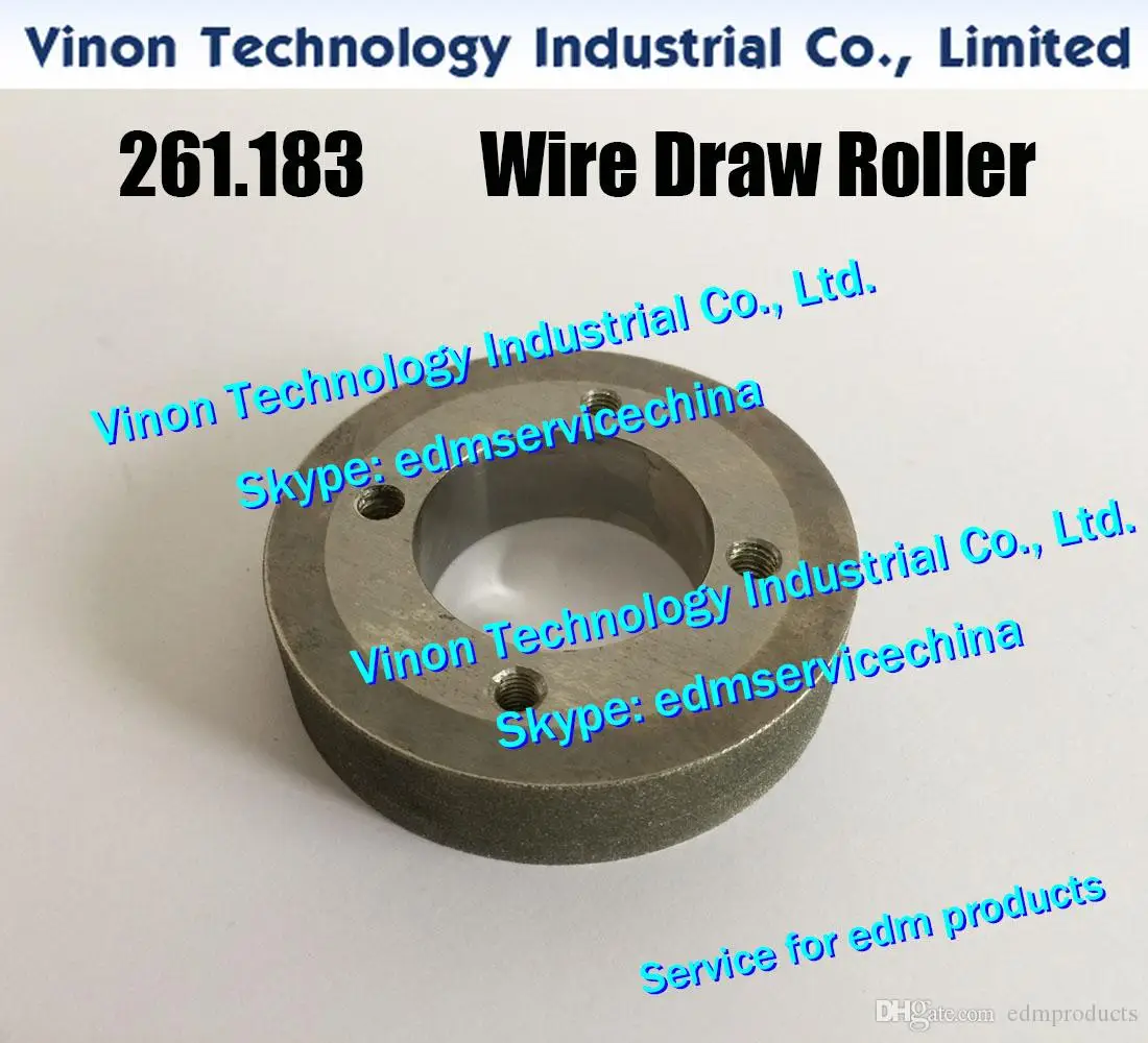 Agie 261.183 edm Wire Draw Roller 15.5xØ65.1mm (Tungsten Steel+SUS) for Agie Challenge,Classic,Evolution 590002254, 261183