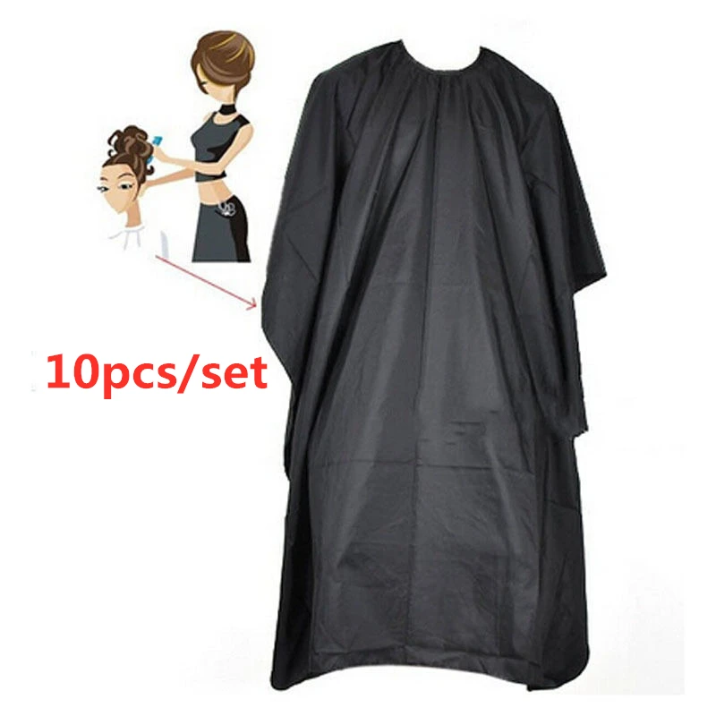 10pcs/set Cover Anti-Dirt Clothing Salon Hair Cut Hairdressing Barbers Cape Hairdresser Gown Adult Cloth Cutting Barbers Gown