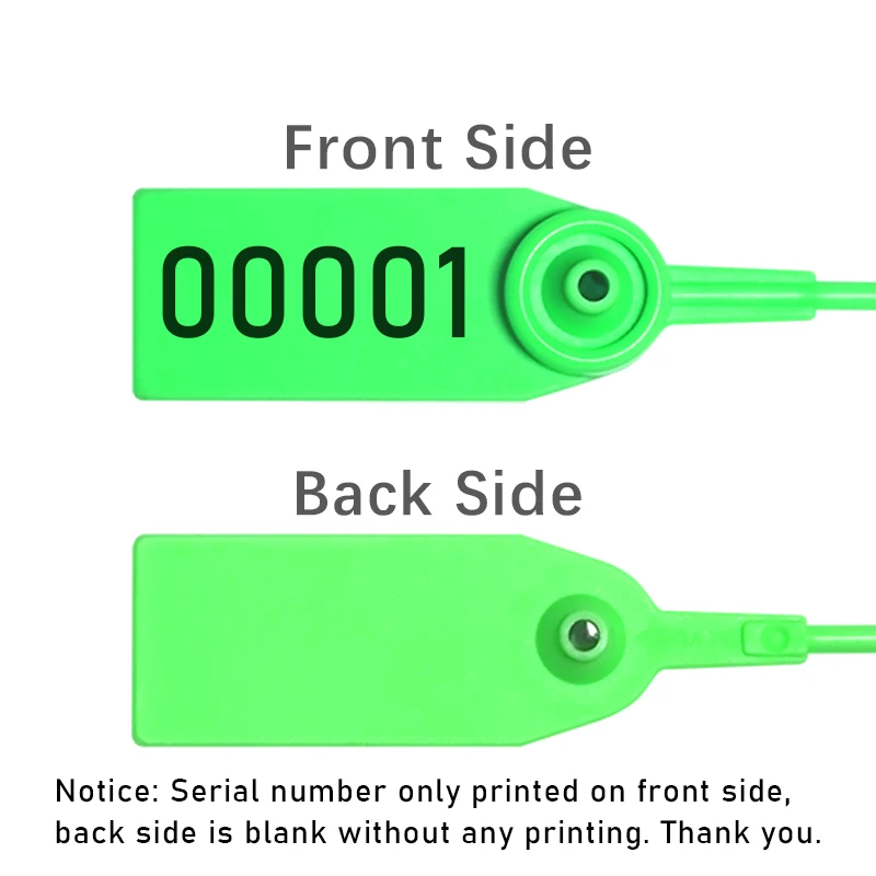 100Pcs Custom Garment Plastic Security Seals Tag Shoe Clothing Bag Brand Logo Serial Number Hang Labels 30cm