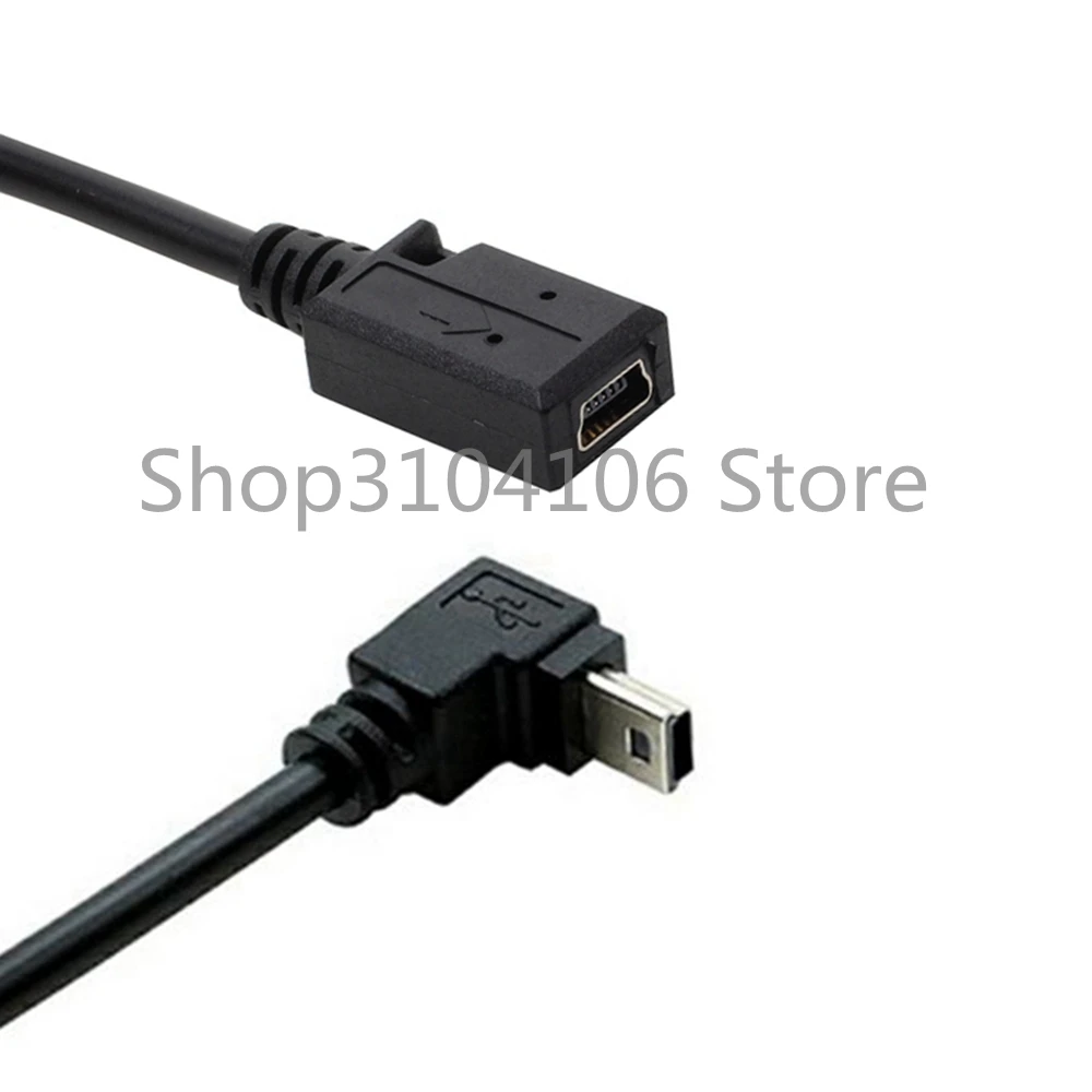 90 Graden 4 Hoek Mini Usb Vrouwelijke Naar Mini B 5 Pin Male Kabel Adapter
