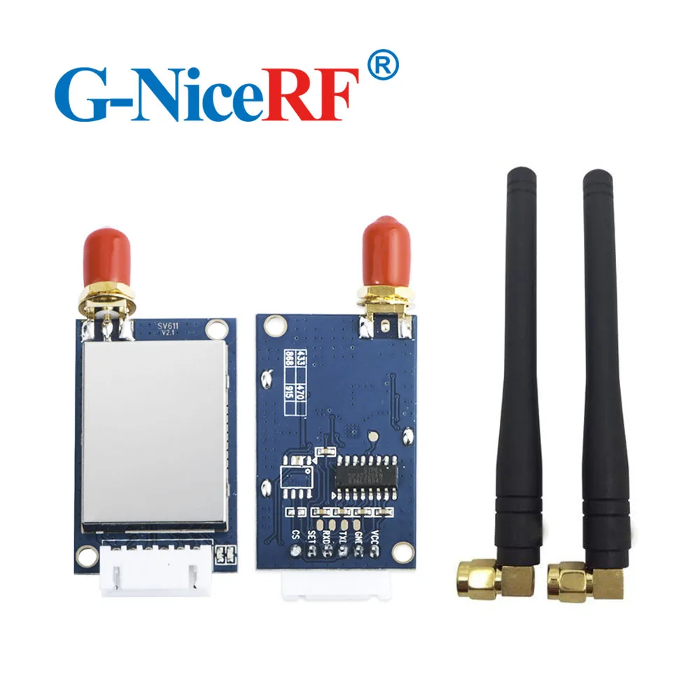 

SV611- 2PCS 915MHz TTL Interface Wireless RF Transceiver Module+ 2PCS SW915-WT100 Elbow Rod Antenna+ 1PC TTL USB Bridge Board