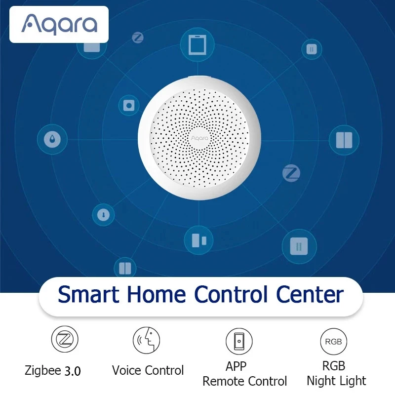 Original Aqara Hub M1S Gateway with RGB Led Night Light Zigbee 3.0 Siri Voice APP Smart Remote Control Work Mijia APP HomeKit