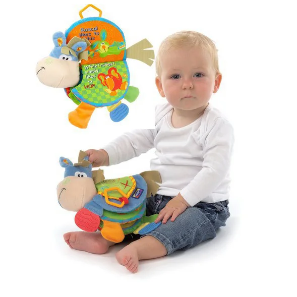 Hochets pour bébés de 0 à 12 mois, jouets de livre de gril TeWindsor, animaux mignons Matkey, apprentissage des tout-petits, éducation précoce, cheval, cadeau de Noël