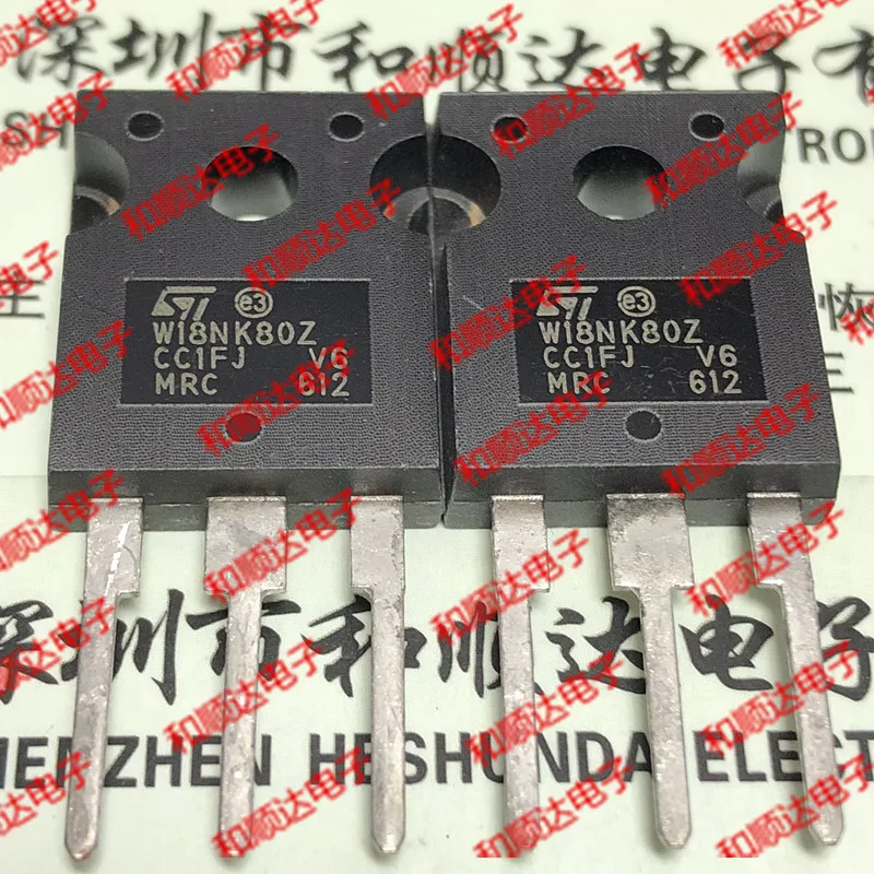 

10PCS W18NK80Z STW18NK80Z TO-247 800V 19A