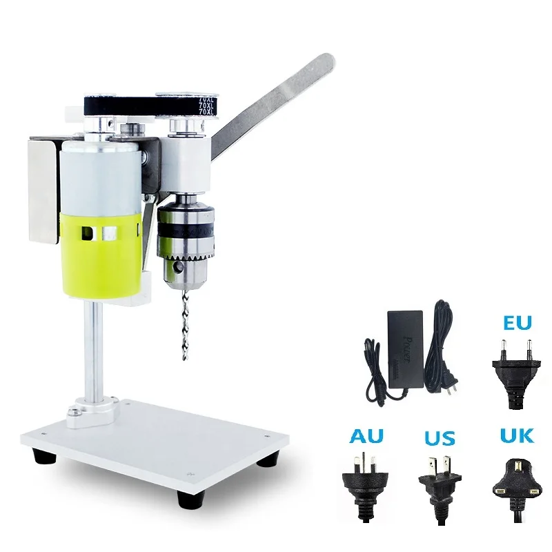 Pure Aluminum Small Bench Drill High Precision Mini Drill Press for Bench Drilling Machine Miniature Small Bench Drill DIY