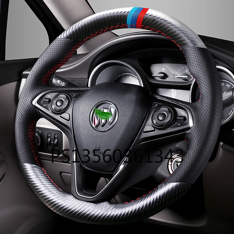 Suitable for Buick Envision Regal Lacrosse Verano Exterior Excelle Encore GX Hand-stitched leather steering wheel cover