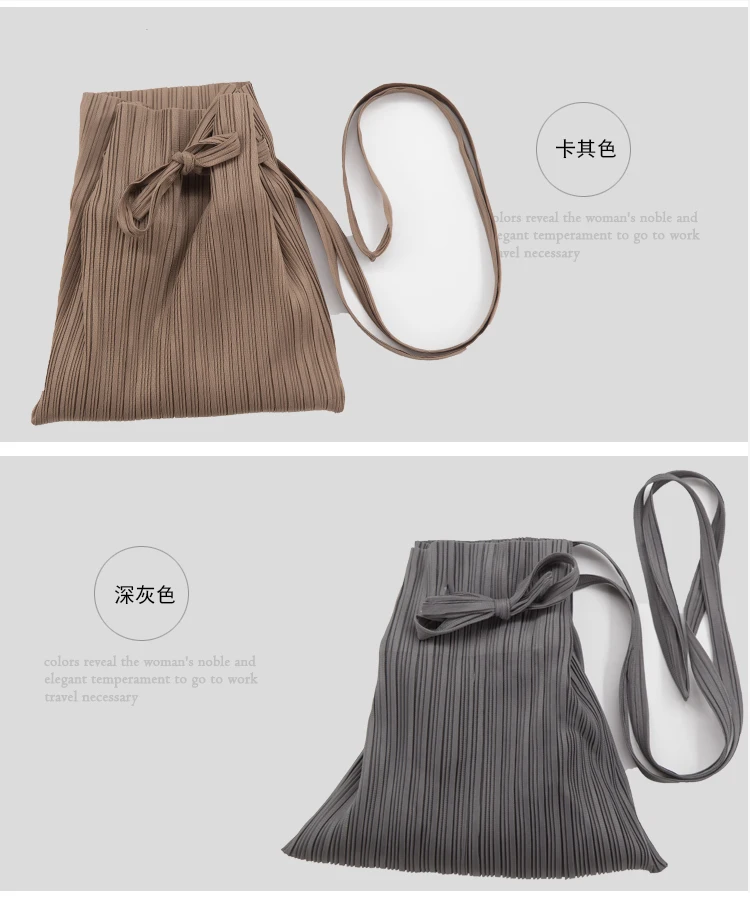 IN STOCK Miyake High-end pleated solid twilight Shoulder Bags HOT SELLING