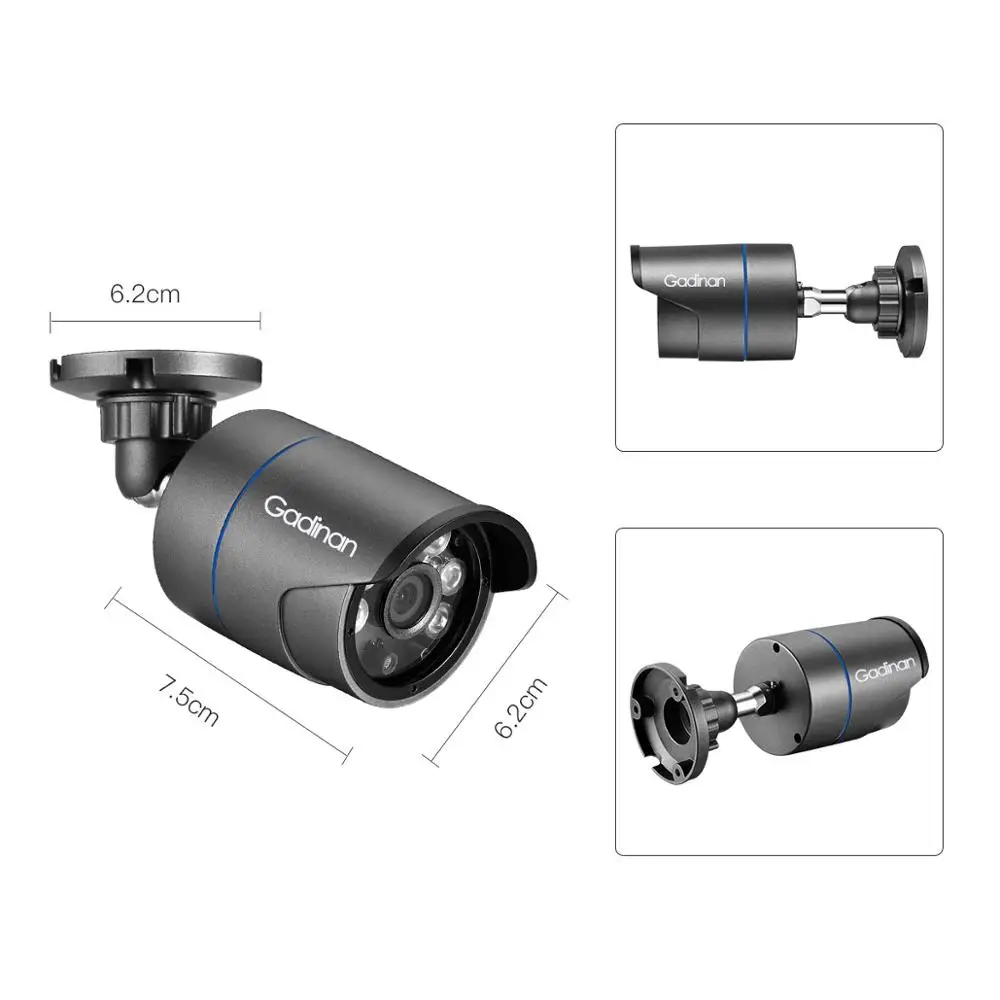 Imagem -05 - Gadinan H.265 Canais 3mp Poe Kit Sistema de Áudio Bala ip Câmera Segurança ir ao ar Livre à Prova Dnvr Água Cctv Vigilância Vídeo Nvr Conjunto