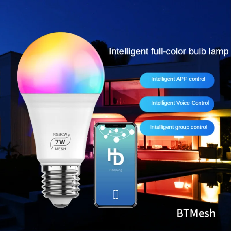 Smart Bluetooth Group Tennis Bulb 10W Full-color Cold and Warm White APP Remote Control Can Be Grouped One-to-many Script Kill