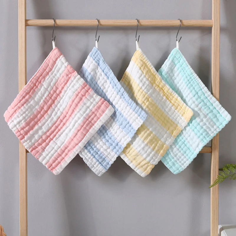 4 Pcs Baby Bibs Newborn Absorbent Soft Cotton Burp Cloth Saliva Towel  Toddler Handkerchief Scarf Washcloth