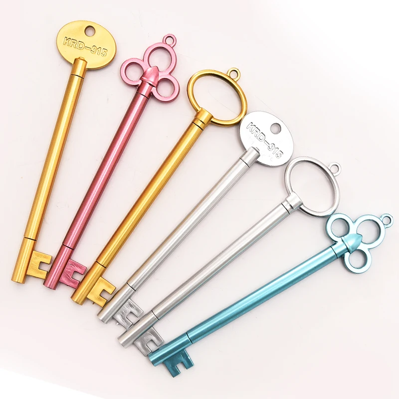 

36pcs/lot 0.5mm Vintage Plastic Key Shaped Gel Pen Creative Cute Pens For Kids As School Writing SuppliesGel Pens