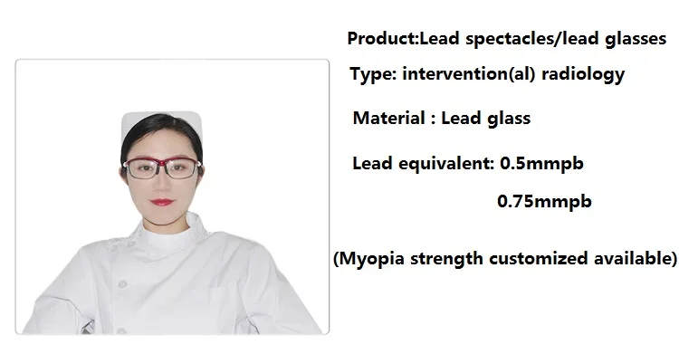 Genuine lead glasses intervention radiology type x-ray & gamma ray protection 0.5MMPB,0.75MMPB with front and side protection