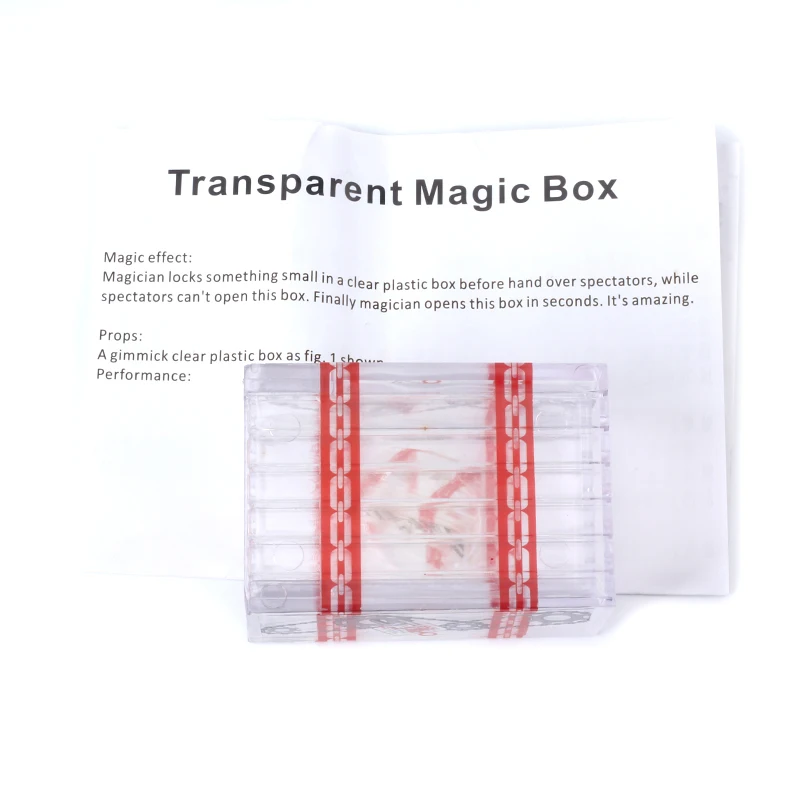 IQ Box Magic Tricks Can't Open The Transparent Box Magic Trick Props Secret Drawer Brain Teaser Educational Toys