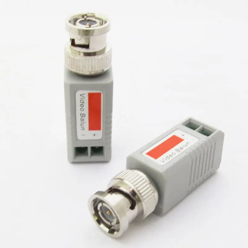 2Pcs (1คู่) วิดีโอ Balun Transceiver BNC UTP CAT5อะแดปเตอร์สำหรับกล้องวงจรปิด