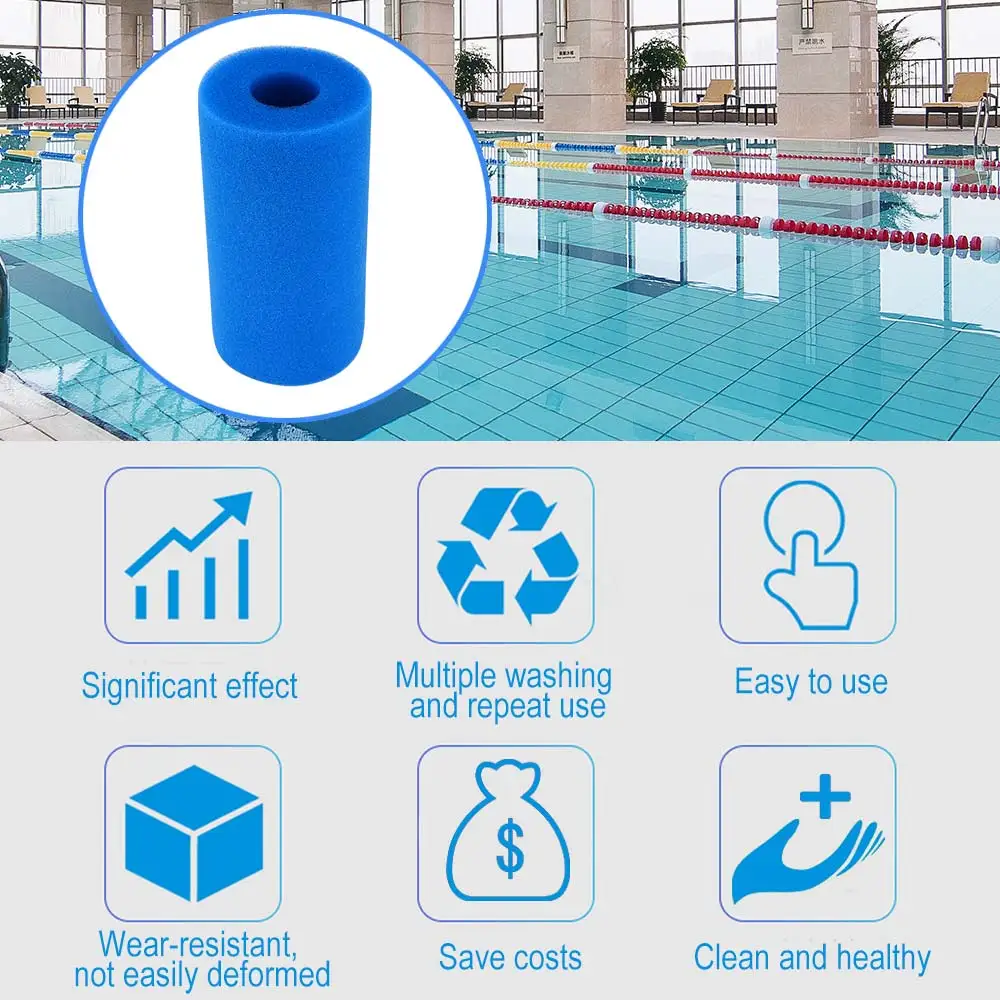 Yüzme havuzu filtre süngeri sünger kullanımlık Biofoam temizleyici su kartuşu Intex tipi yüzme havuzu aksesuarları piscina piscine