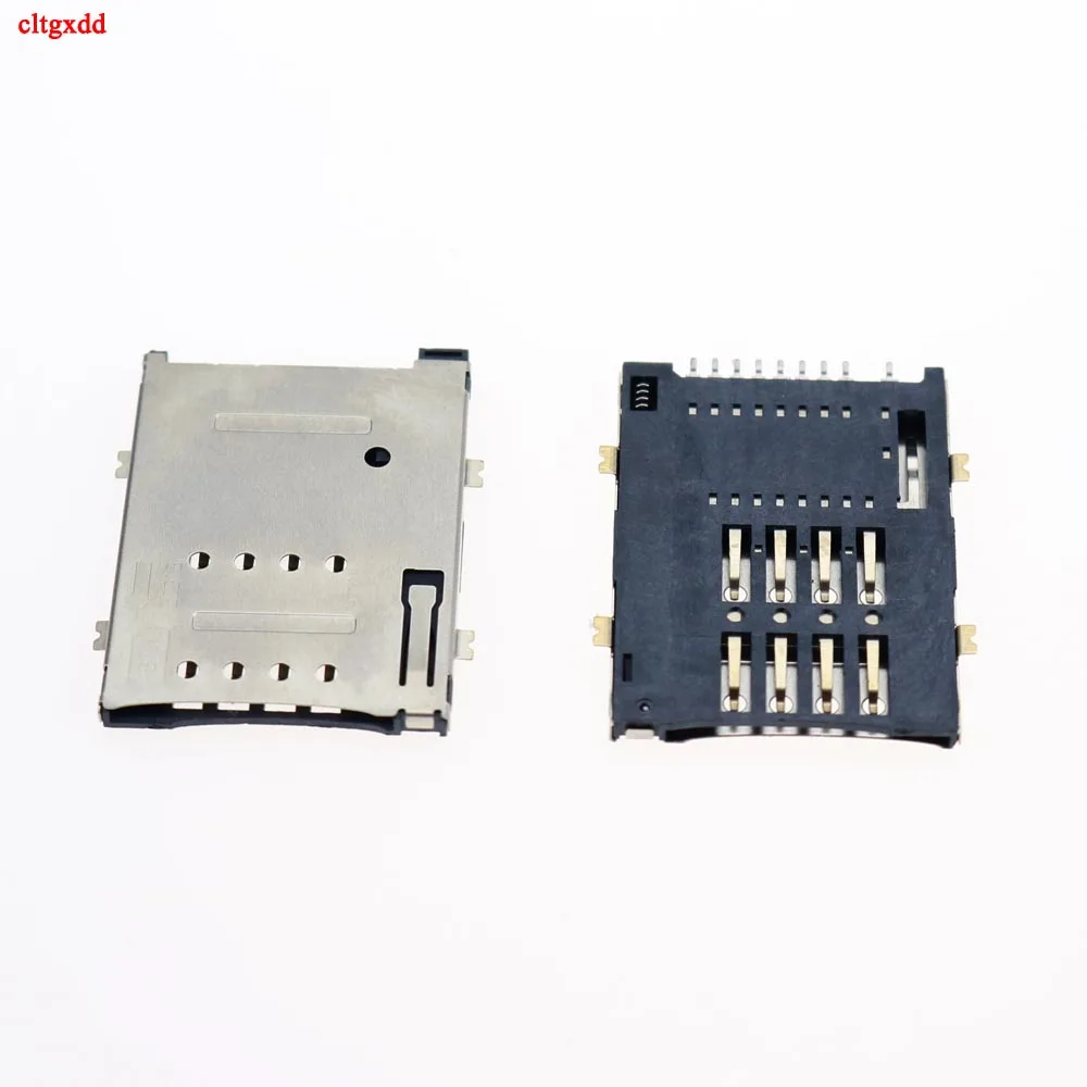 1piece Sim Card Socket 8 + 1P 9 Pin Sim Card Holder Selft Push Type Connector For Tablet PC Router Tray Reader Module Slot