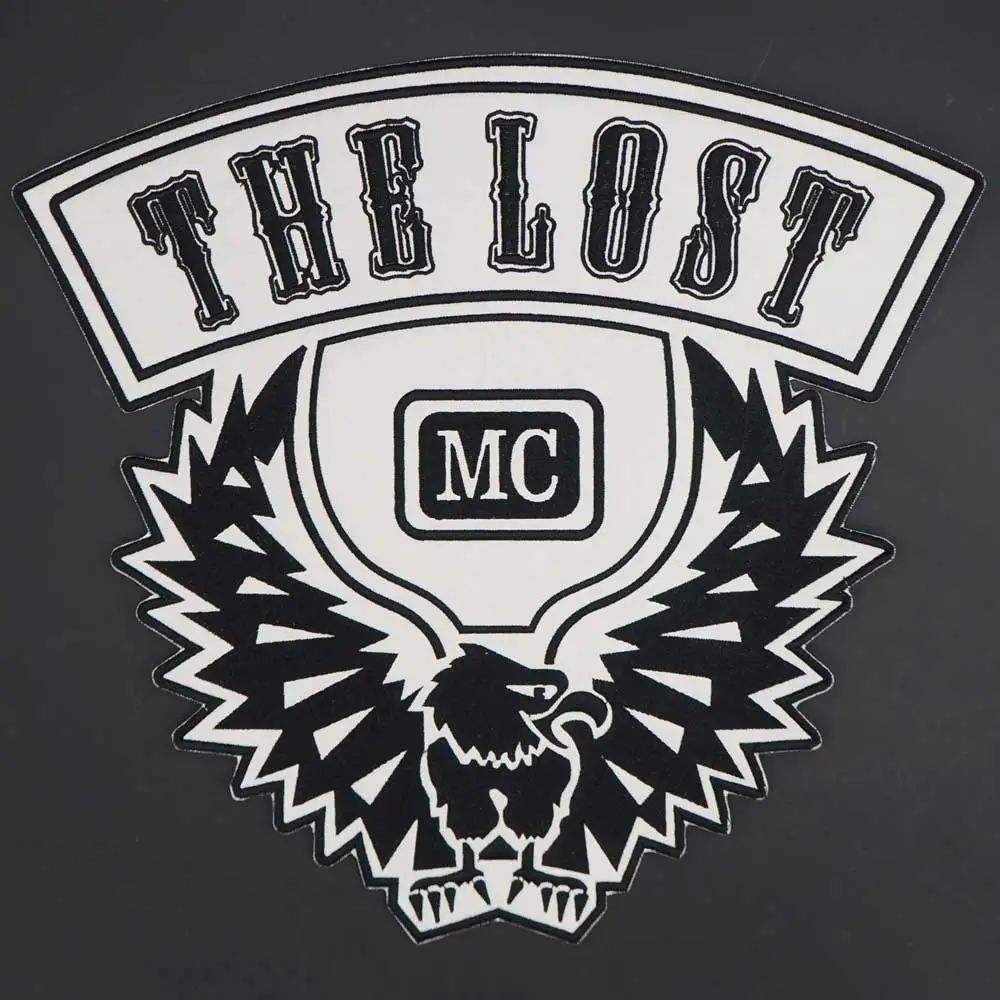 

THE LOST EAGLE MC Large Embroidery Motorcycle Biker Patch Sticker for Clothing Hat Bags Iron on Backing