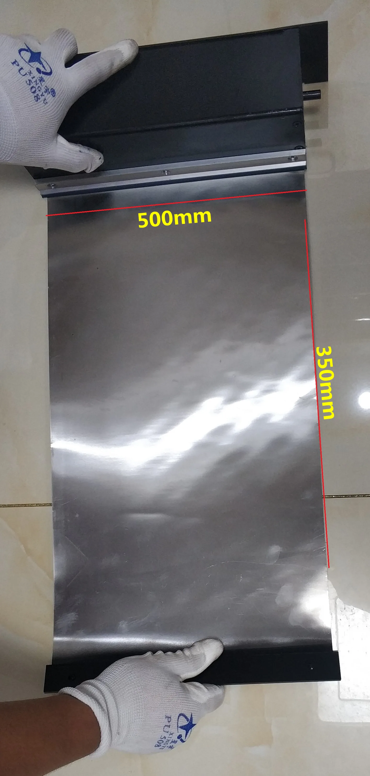 Automatic pull-out cnc steel band way covers, curtain width 500 mm x Length 350 mm