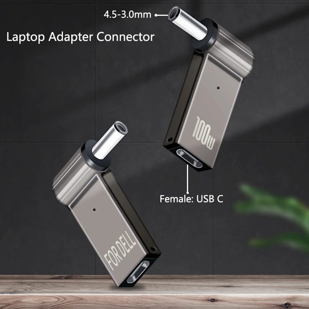 PD 100W Laptop Power Charger Supply Adapter Connector USB Type-C Female to DC Male Jack Plug Converter for Acer Samsung Lenovo