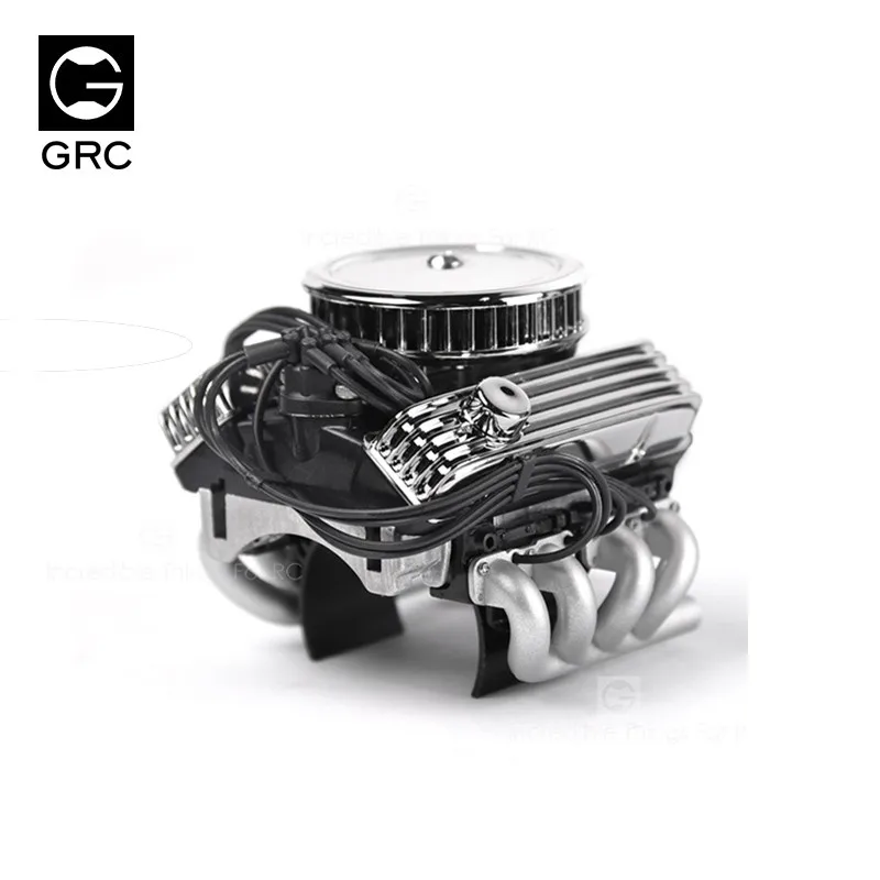 GRC Retro F82 V8 symulacja silnika silnik wentylatora chłodnicy dla 1:10 Rc TRX-4 pojazdu gąsienicowego Scx10 90046 zmodyfikowane części