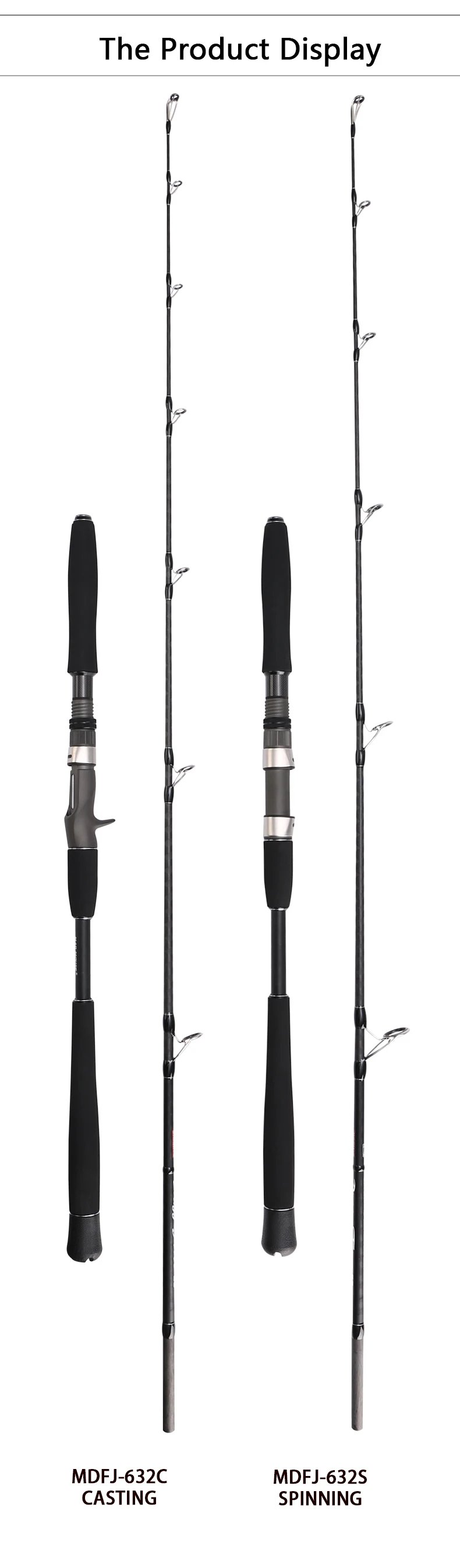 NEUE MADMOUSE Dragg Force BG Jigging-Rute 1,9m PE4-8 Jig 400g Drag 30kg Japan Vollständig Fuji-Teile Bootsrute Hochsee-Angelrute – Detail 12