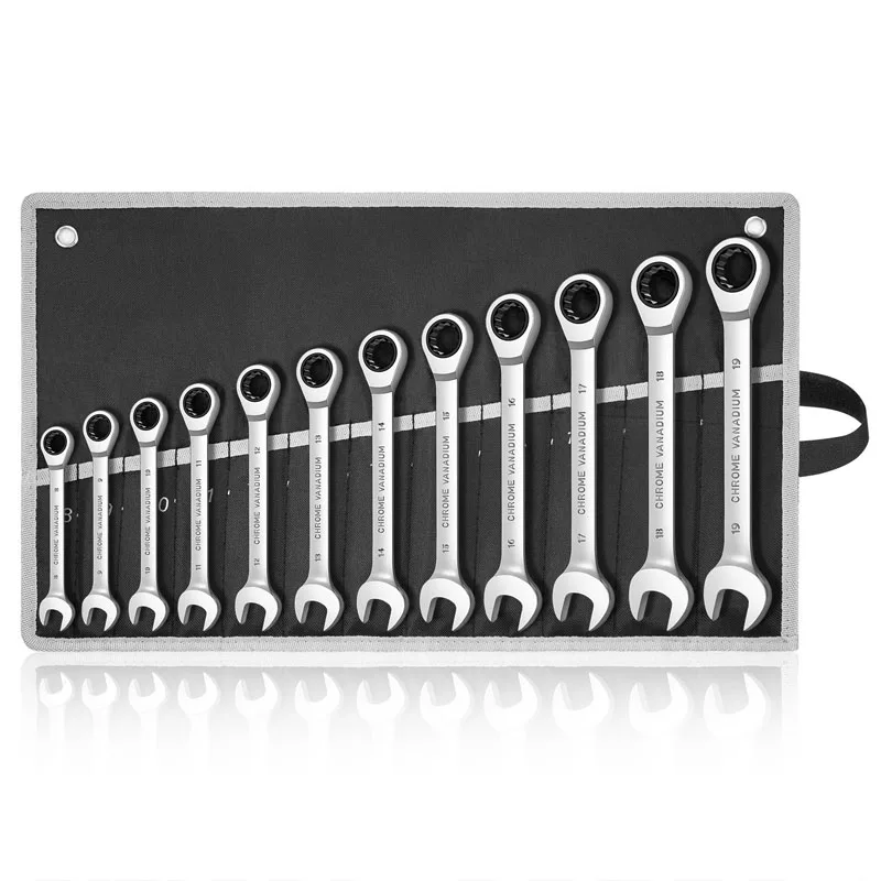 Set di chiavi Set di chiavi a cricchetto Set di chiavi a bussola Set di chiavi a cricchetto Set di strumenti di riparazione auto Kit di vanadio cromato