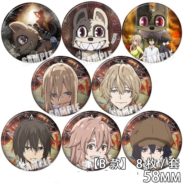 Anime New Gleipnir Shuichi Kagaya Claire Elena Aoki 58mm Brooch acrylic Badges