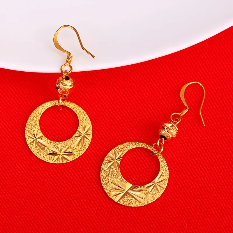 Ethiopian African Bridal Earrings Jewelry African Women 24K Gold Color Eritrea Trendy Wedding Earrings