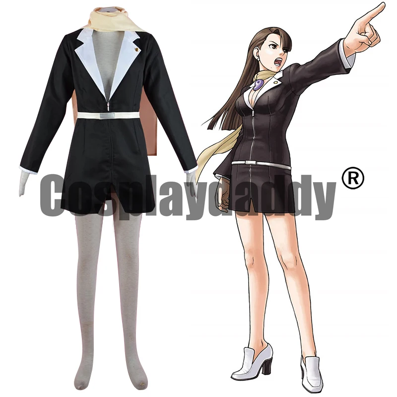 

Phoenix Wright Gyakuten Saiban Ace Attorney Defense Attorney Mia Fey Chihiro Ayasato Outfit Dress Game Cosplay Costume F006