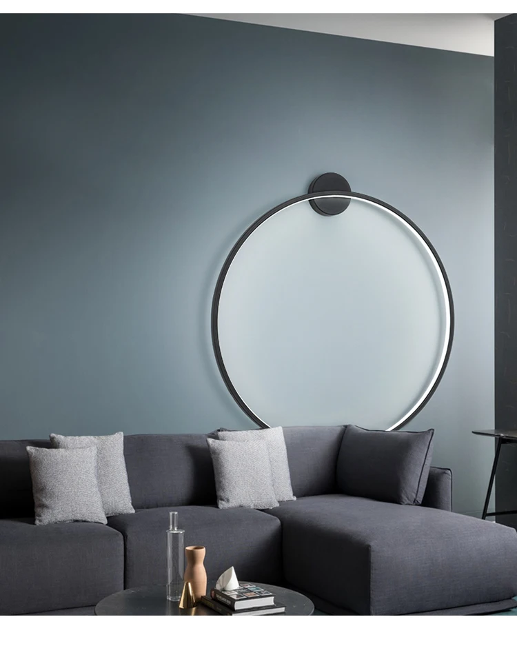 Simple Circle Background Decoration Lamps New Modern LED Wall Lights Living Room Bedroom Bedside Aisle Corridor Indoor Lighting