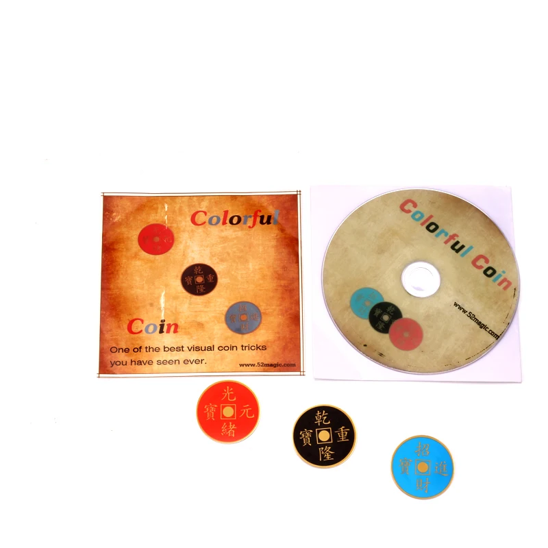 

Colorful Coin 2.0 (Morgan Version) Magic Trick Flying Morgan Coins Copper Magnetic Trick Magic Props Mental Magic-Vintage magic